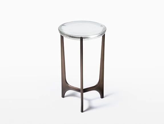 Round Casting glass side table top